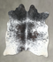 Salt and Pepper Black Large Brazilian Cowhide Rug 6'2