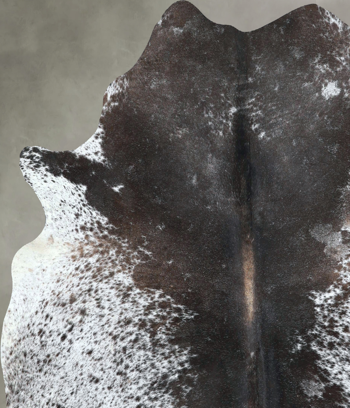 Salt and Pepper Black Large Brazilian Cowhide Rug 6'2"H x 5'9"W #A48241 by Hudson Hides