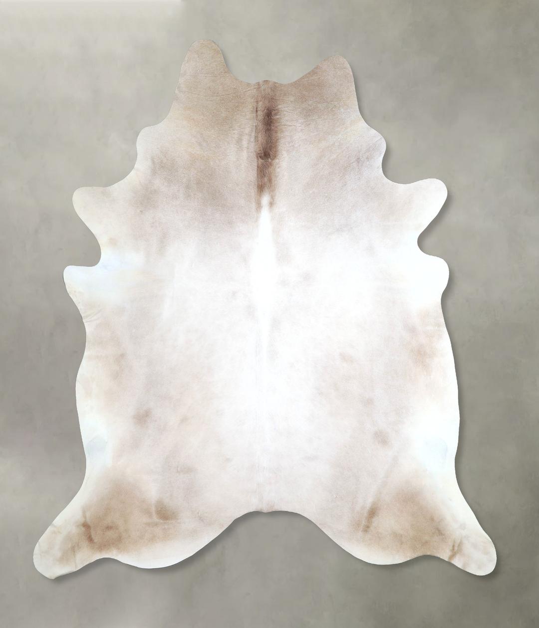 Grey with Beige XX-Large Brazilian Cowhide Rug 8'2"H x 7'2"W #A48248 b