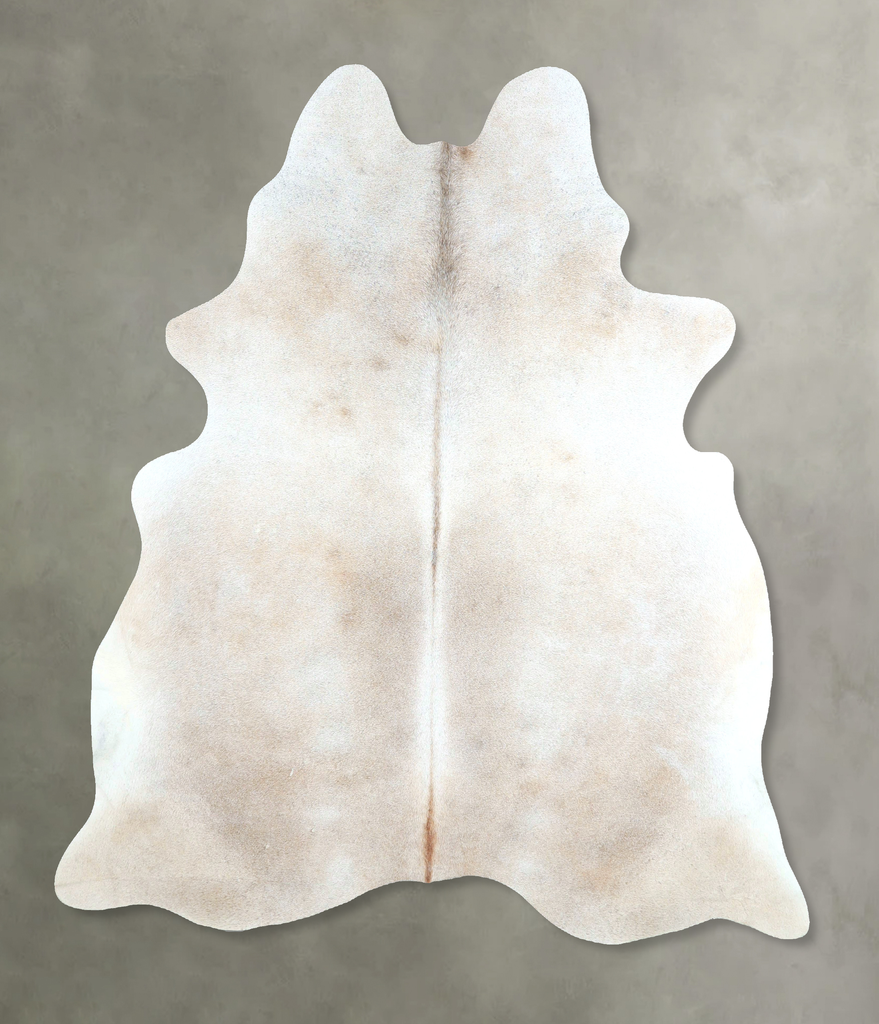 Grey with Beige Large Brazilian Cowhide Rug 6'7"H x 5'11"W #A48252 by Hudson Hides