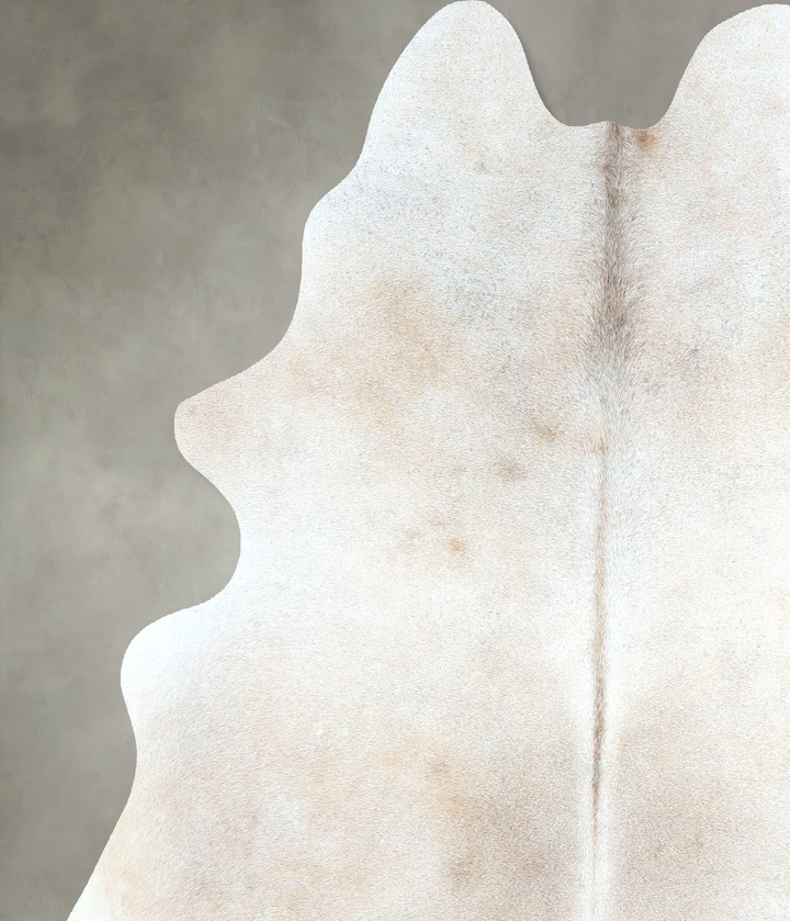 Grey with Beige Large Brazilian Cowhide Rug 6'7"H x 5'11"W #A48252 by Hudson Hides