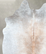 Grey with Beige Large Brazilian Cowhide Rug 6'1"H x 5'2"W #A48253 by Hudson Hides
