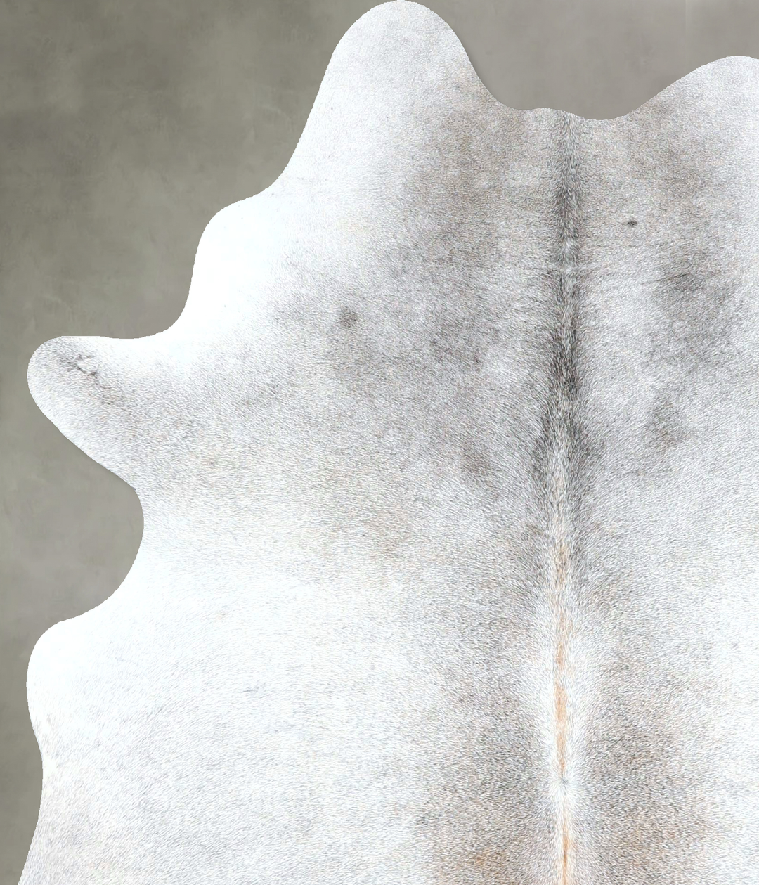 Grey with Beige Large Brazilian Cowhide Rug 6'0"H x 5'1"W #A48255 by H