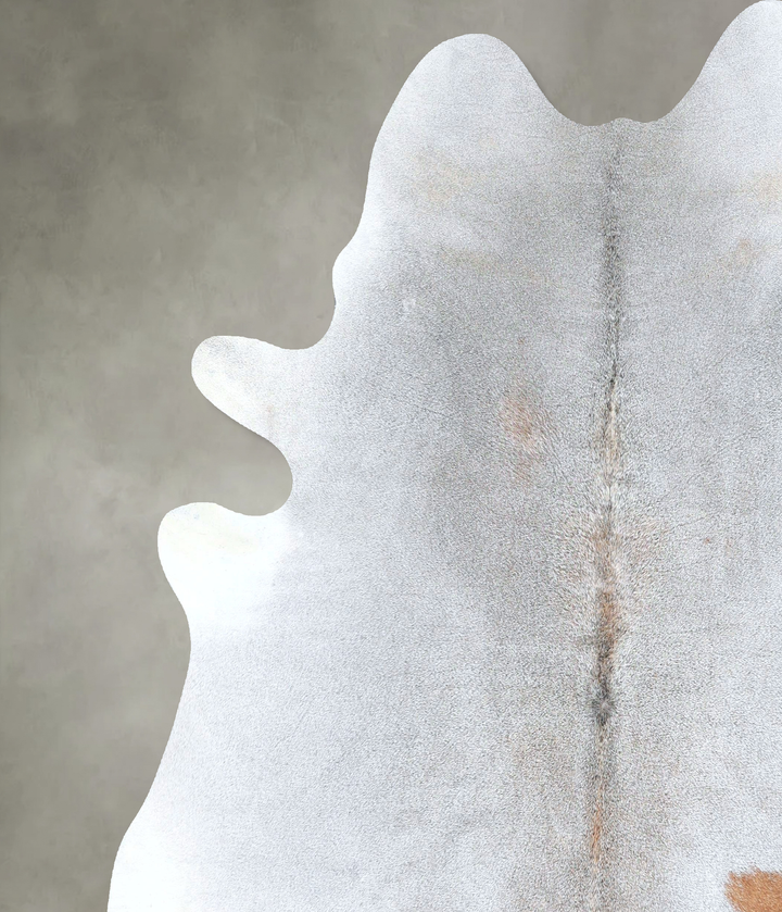 Grey with Beige X-Large Brazilian Cowhide Rug 7'3"H x 6'6"W #A48256 by Hudson Hides