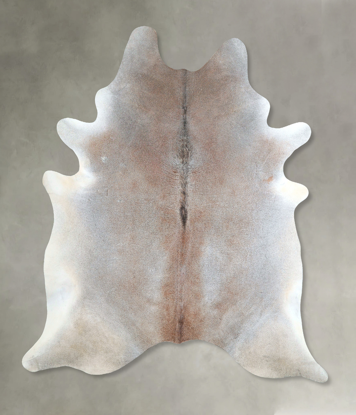 Grey with Beige XX-Large Brazilian Cowhide Rug 7'8"H x 6'8"W #A48260 by Hudson Hides