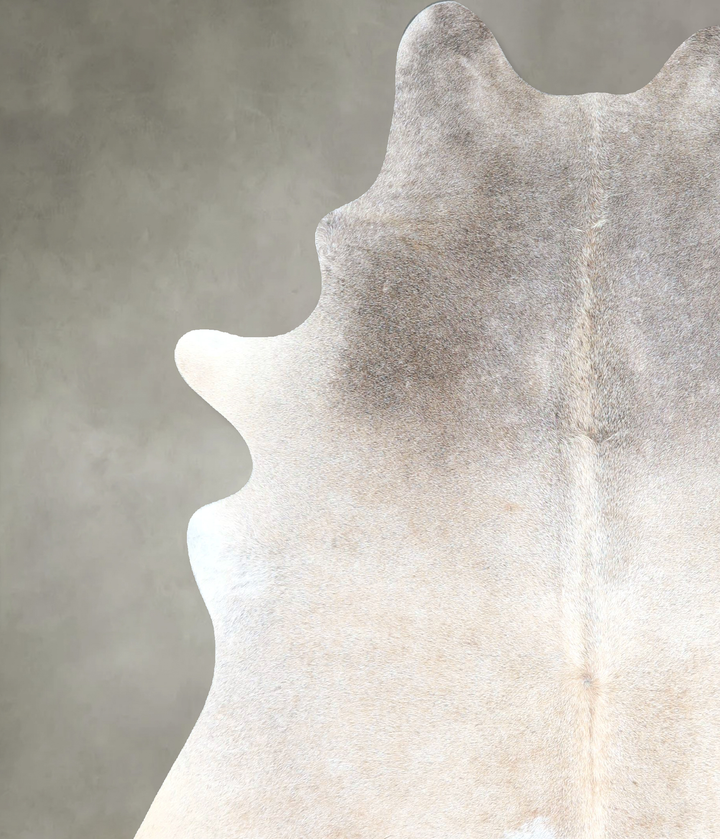 Grey with Beige X-Large Brazilian Cowhide Rug 7'0"H x 5'8"W #A48265 by Hudson Hides