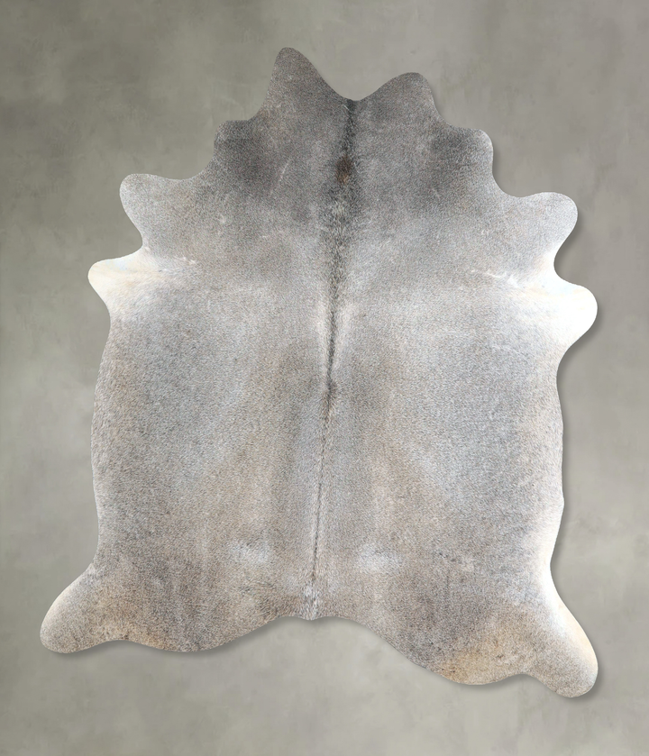 Grey with Beige Large Brazilian Cowhide Rug 6'9"H x 5'10"W #A48266 by Hudson Hides