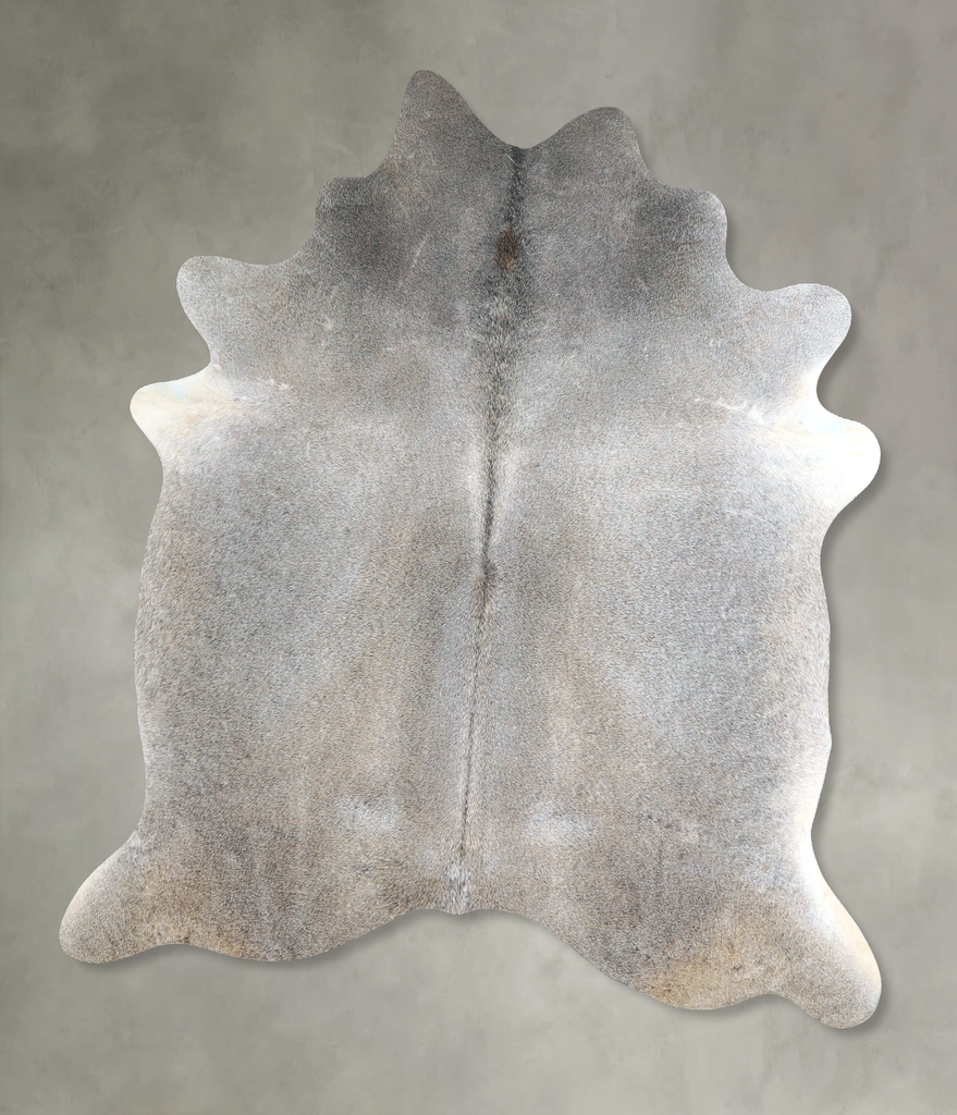 Grey with Beige Large Brazilian Cowhide Rug 6'9"H x 5'10"W #A48266 by Hudson Hides