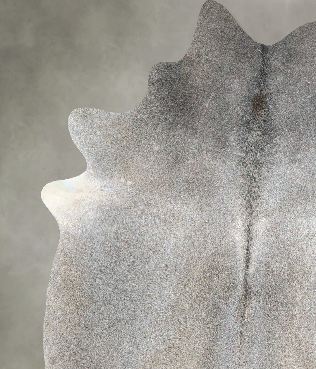 Grey with Beige Large Brazilian Cowhide Rug 6'9"H x 5'10"W #A48266 by 