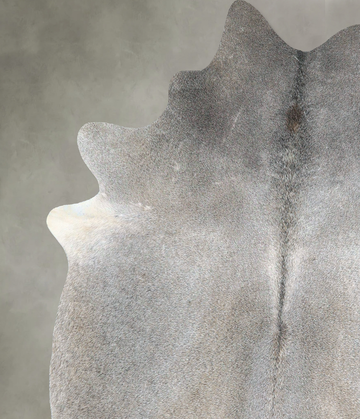 Grey with Beige Large Brazilian Cowhide Rug 6'9"H x 5'10"W #A48266 by Hudson Hides