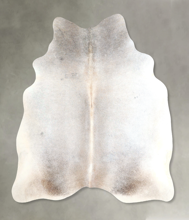 Grey with Beige Large Brazilian Cowhide Rug 5'8"H x 5'6"W #A48267 by Hudson Hides