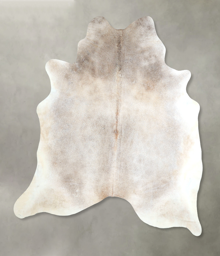 Grey with Beige XX-Large Brazilian Cowhide Rug 7'6"H x 6'11"W #A48268 by Hudson Hides