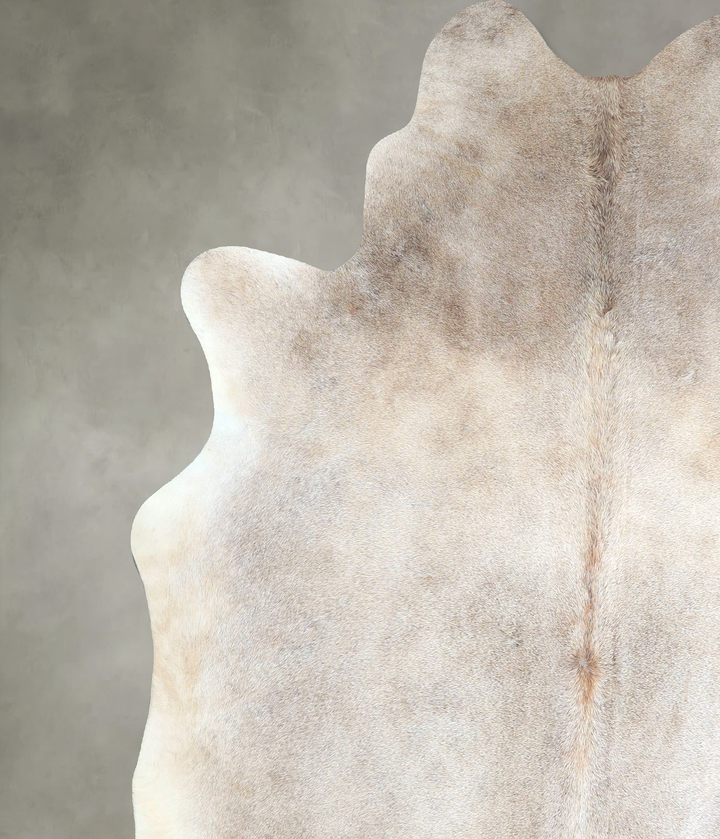 Grey with Beige XX-Large Brazilian Cowhide Rug 7'6"H x 6'11"W #A48268 by Hudson Hides