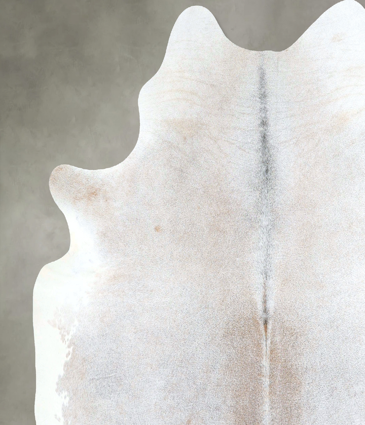 Grey with Beige X-Large Brazilian Cowhide Rug 7'2"H x 6'8"W #A48269 by Hudson Hides