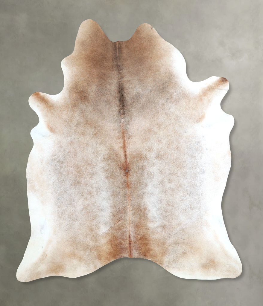 Grey with Beige X-Large Brazilian Cowhide Rug 7'4"H x 6'4"W #A48271 by Hudson Hides