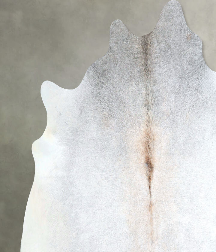 Grey with Beige XX-Large Brazilian Cowhide Rug 7'1"H x 7'5"W #A48272 by Hudson Hides