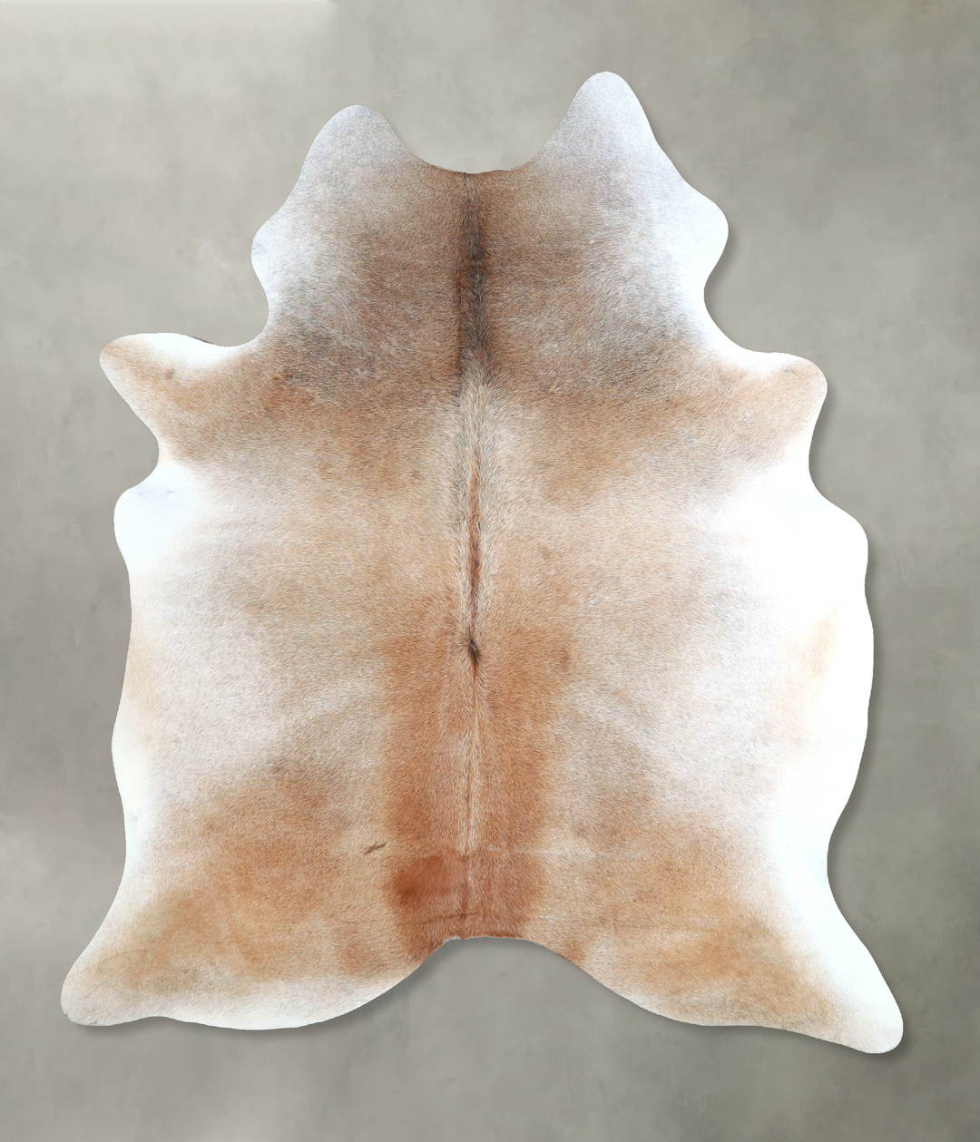 Grey with Beige Large Brazilian Cowhide Rug 7'3"H x 5'5"W #A48273 by H