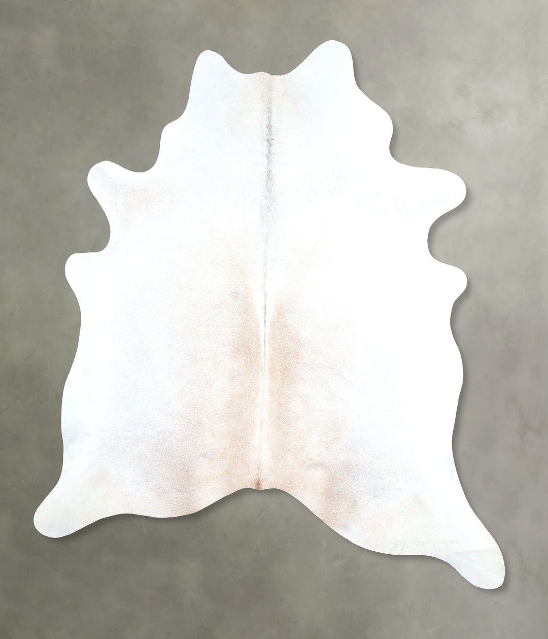 Ivory with Beige X-Large Brazilian Cowhide Rug 7'6"H x 6'1"W #A48274 b