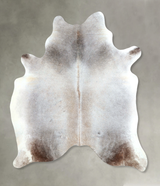 Grey with Beige Large Brazilian Cowhide Rug 6'10"H x 5'7"W #A48276 by Hudson Hides