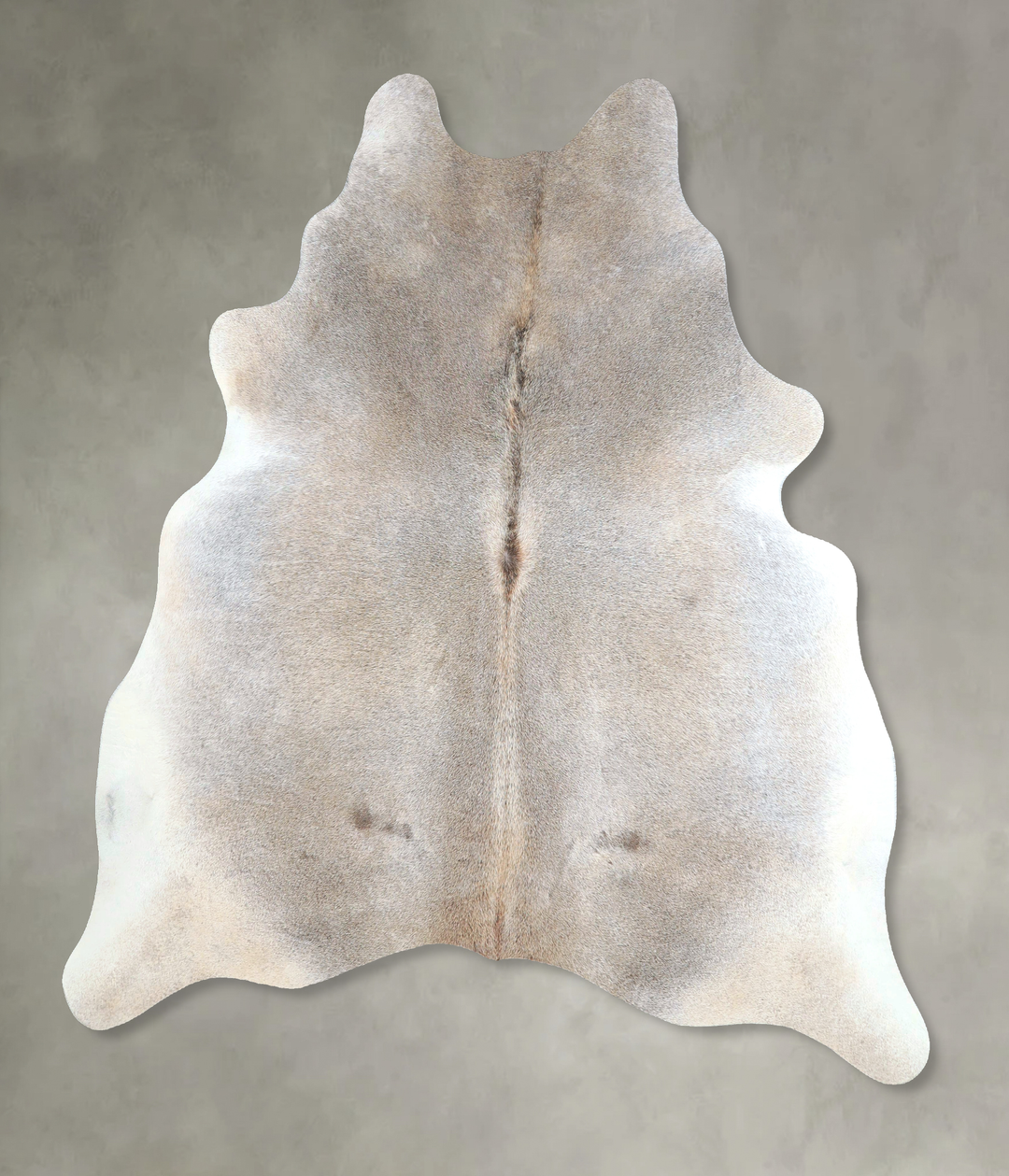 Grey with Beige Large Brazilian Cowhide Rug 6'7"H x 5'9"W #A48278 by H