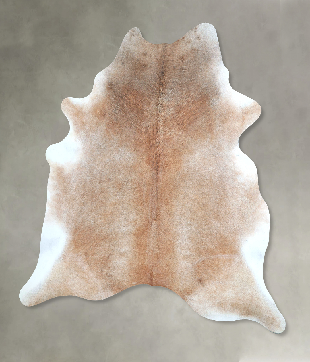 Grey with Beige X-Large Brazilian Cowhide Rug 7'8"H x 6'2"W #A48279 by