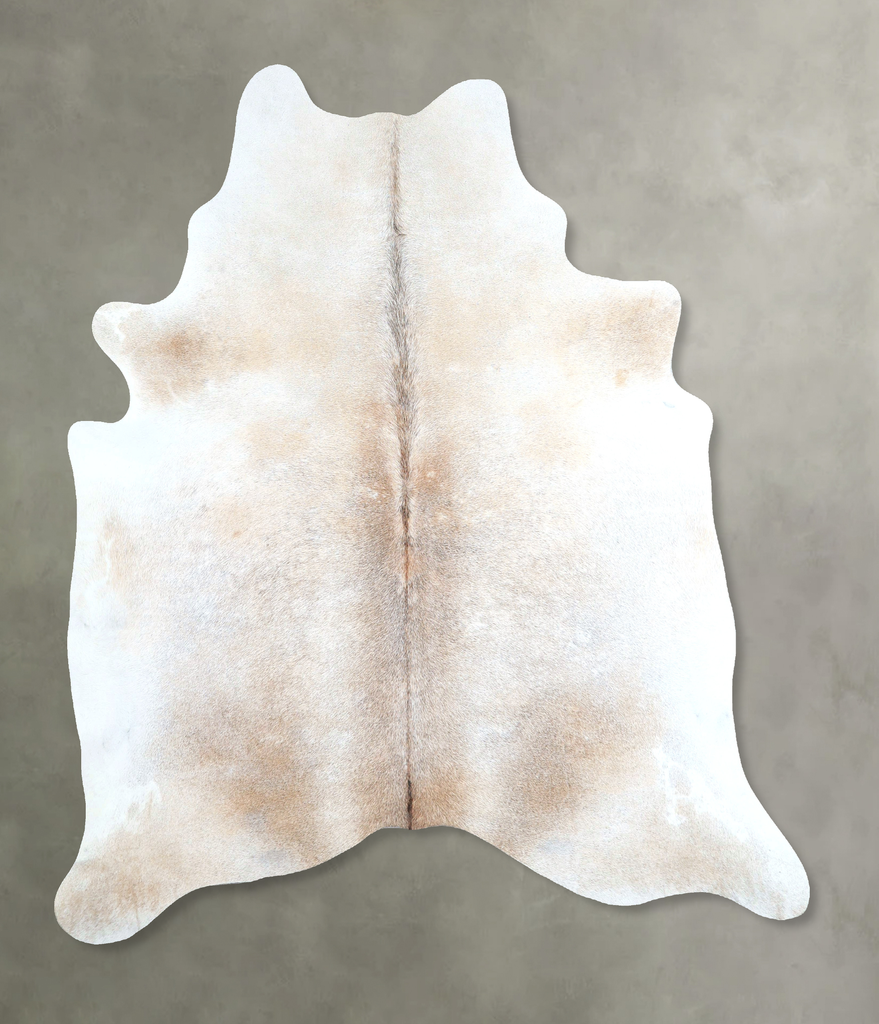 Grey with Beige Large Brazilian Cowhide Rug 6'10"H x 5'10"W #A48280 by Hudson Hides