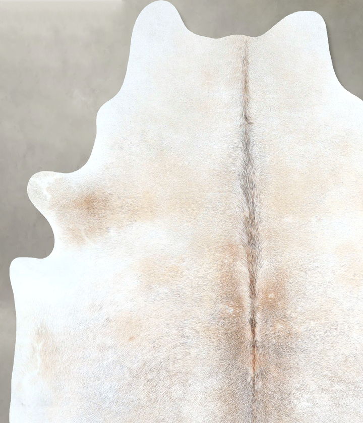 Grey with Beige Large Brazilian Cowhide Rug 6'10"H x 5'10"W #A48280 by Hudson Hides