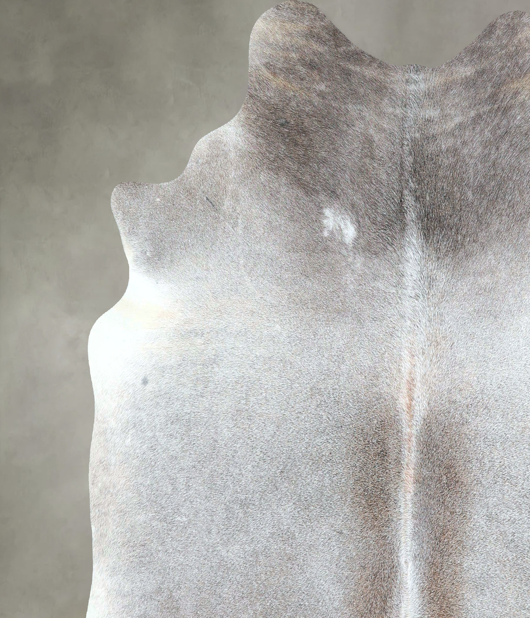 Grey with Beige Large Brazilian Cowhide Rug 6'5"H x 6'3"W #A48281 by H