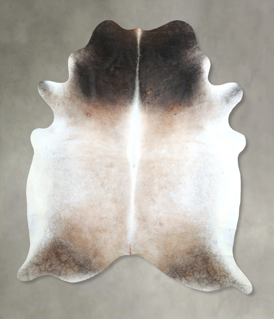 Grey with Beige XX-Large Brazilian Cowhide Rug 8'3"H x 6'11"W #A48283 by Hudson Hides