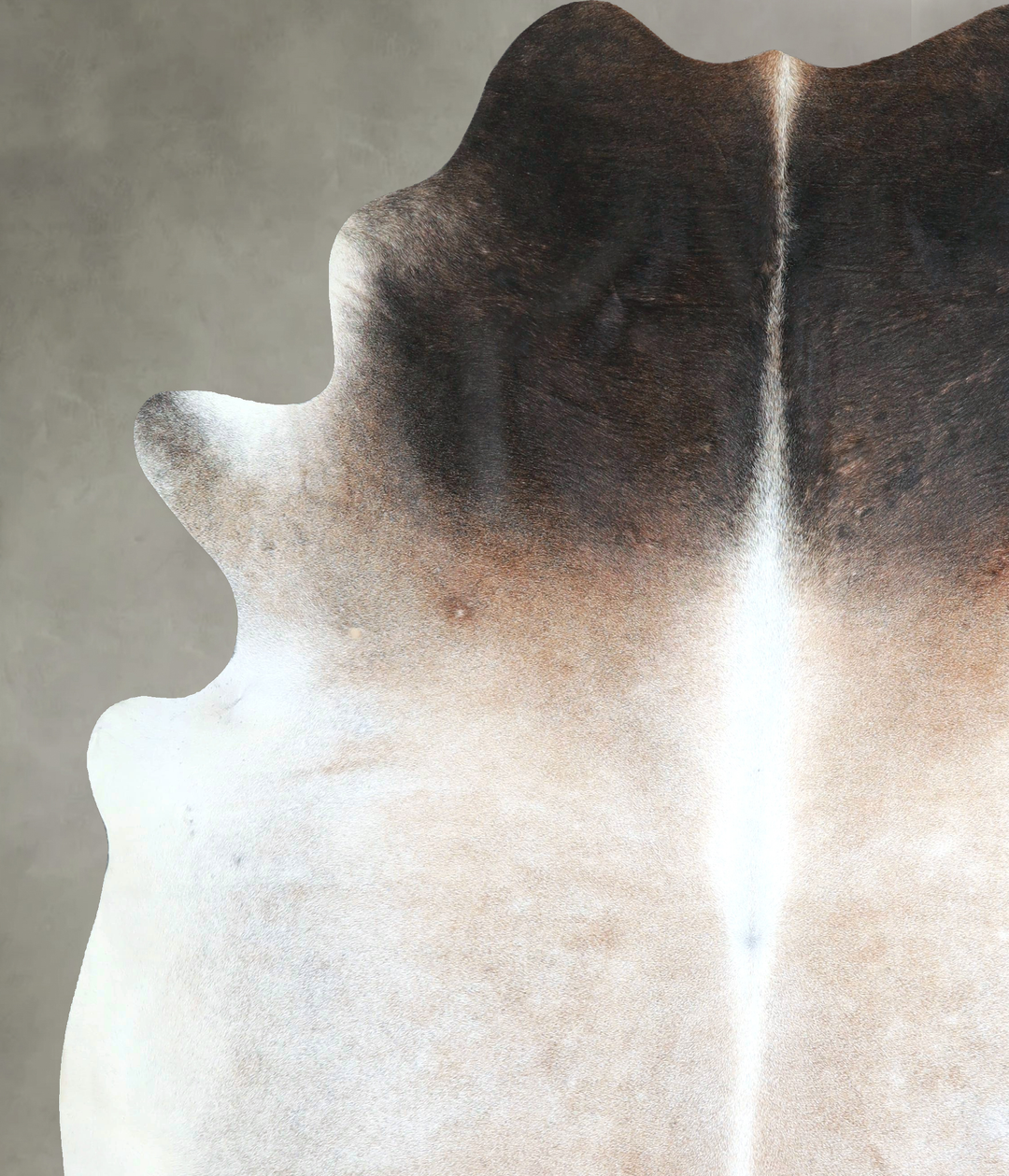 Grey with Beige XX-Large Brazilian Cowhide Rug 8'3"H x 6'11"W #A48283 