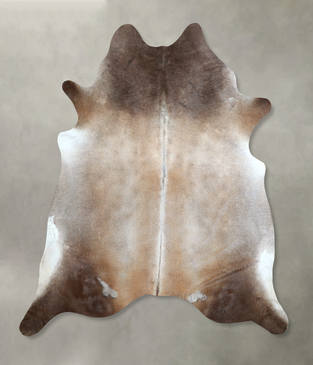 Grey with Beige XX-Large Brazilian Cowhide Rug 7'11"H x 7'6"W #A48284 