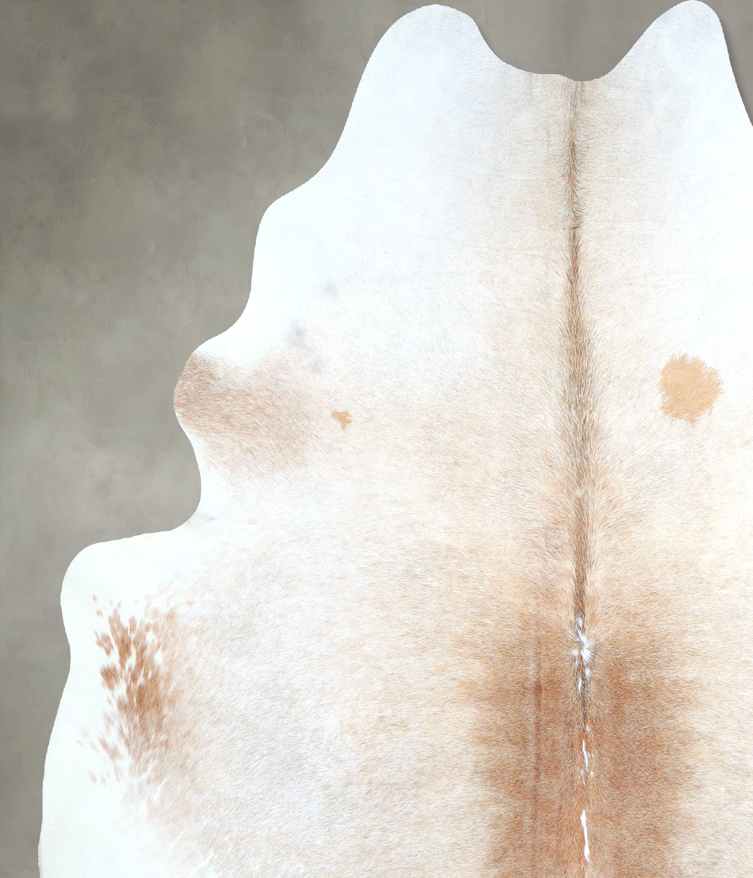 Grey with Beige X-Large Brazilian Cowhide Rug 7'7"H x 6'4"W #A48288 by