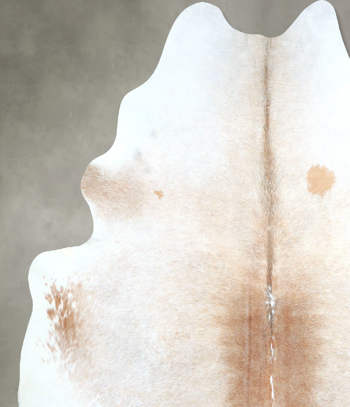 Grey with Beige X-Large Brazilian Cowhide Rug 7'7"H x 6'4"W #A48288 by Hudson Hides