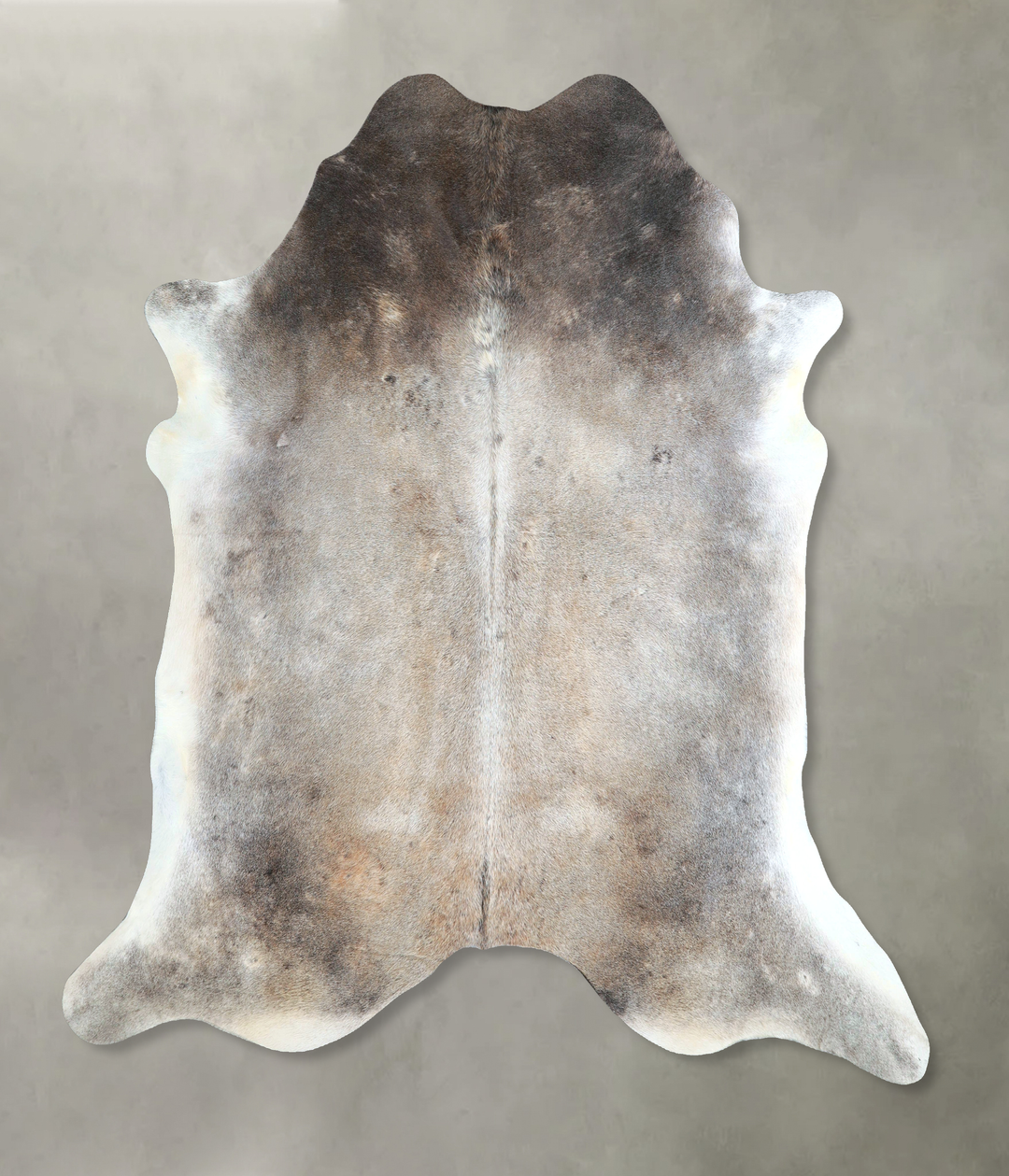 Grey with Beige XX-Large Brazilian Cowhide Rug 7'6"H x 7'3"W #A48290 b