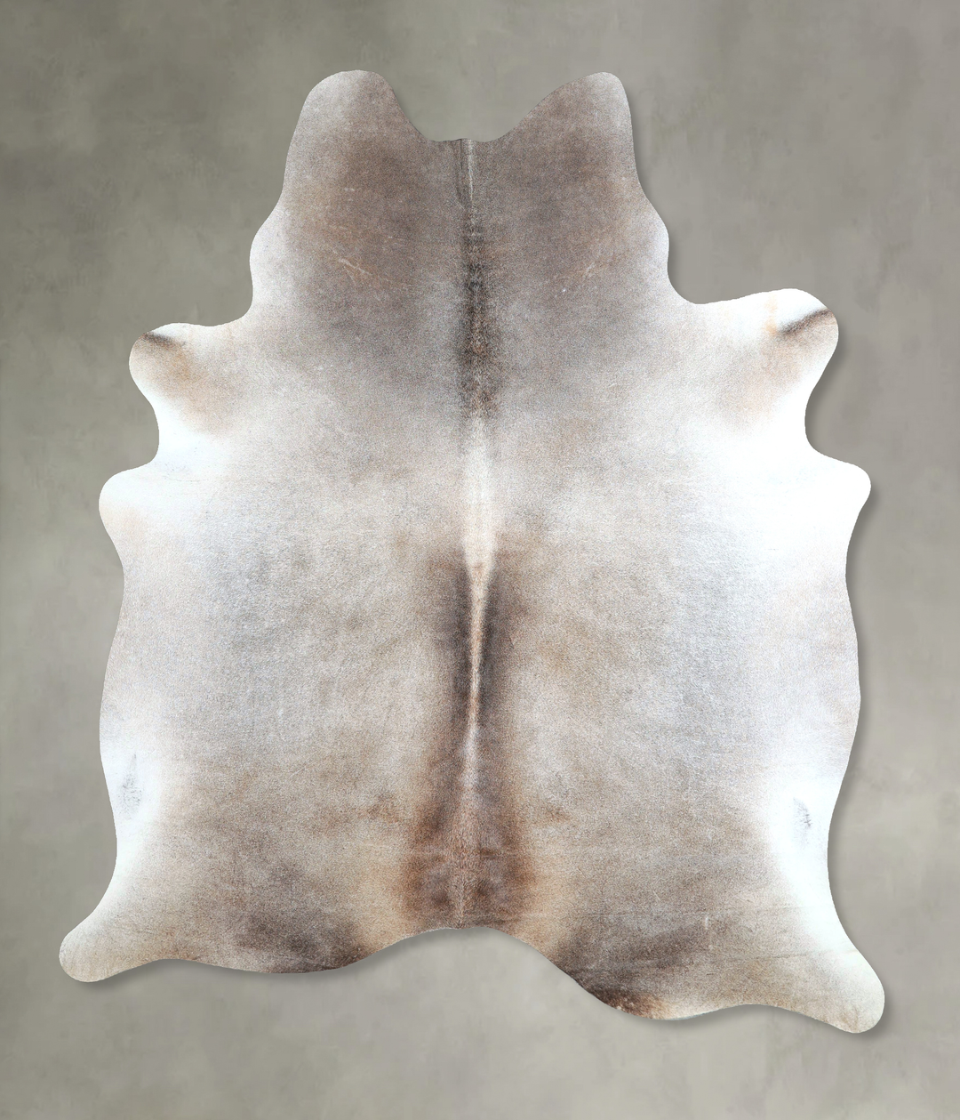 Grey with Beige X-Large Brazilian Cowhide Rug 7'7"H x 6'2"W #A48291 by