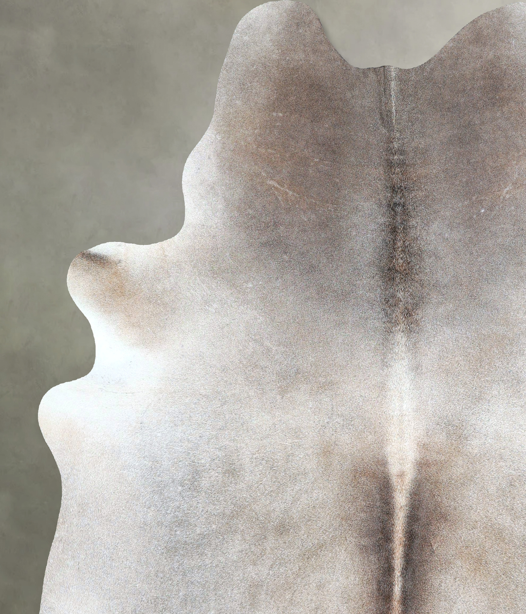 Grey with Beige X-Large Brazilian Cowhide Rug 7'7"H x 6'2"W #A48291 by