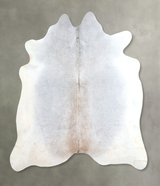 Grey with Beige X-Large Brazilian Cowhide Rug 6'7"H x 6'11"W #A48292 by Hudson Hides