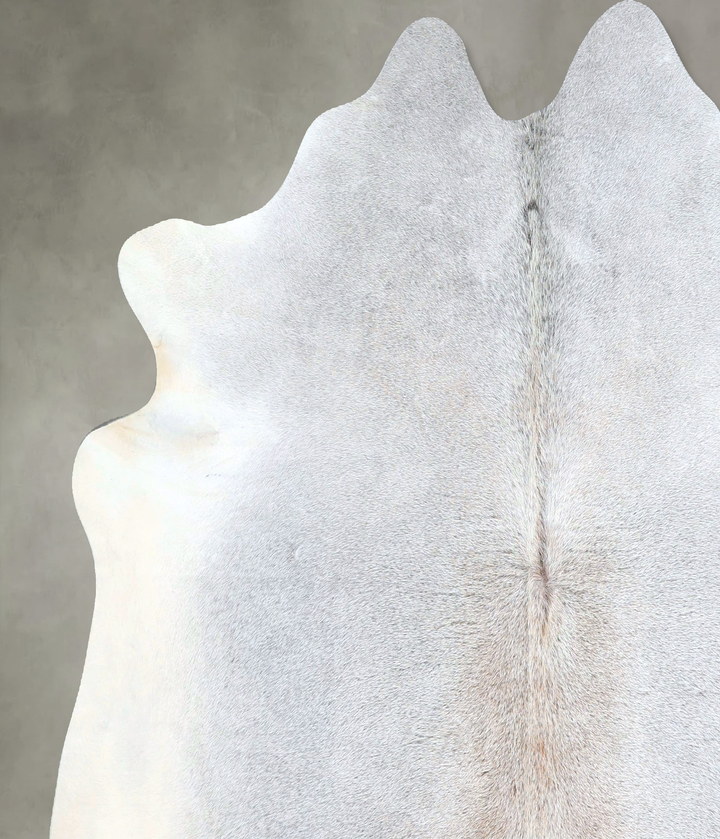 Grey with Beige X-Large Brazilian Cowhide Rug 6'7"H x 6'11"W #A48292 by Hudson Hides