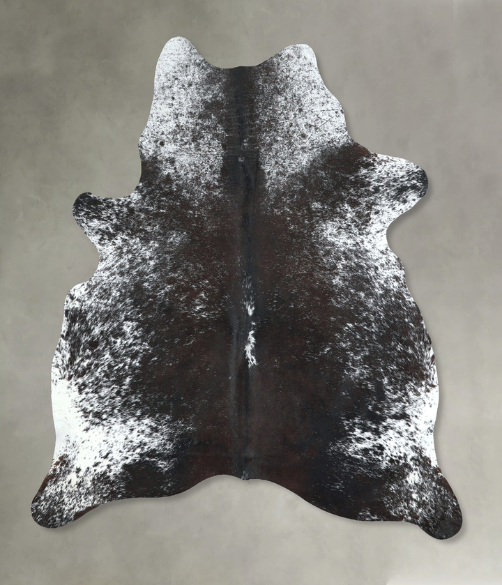 Salt and Pepper Black Large Brazilian Cowhide Rug 6'3"H x 5'5"W #A48293 by Hudson Hides