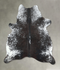 Salt and Pepper Black Large Brazilian Cowhide Rug 6'3