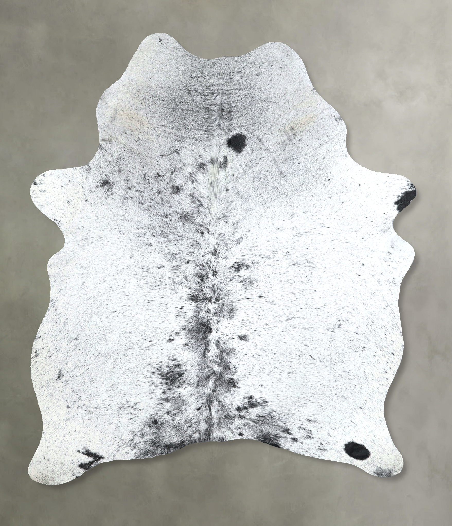 Salt and Pepper Black Cowhide Rug #A48294