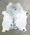 Salt and Pepper Black Large Brazilian Cowhide Rug 6'11