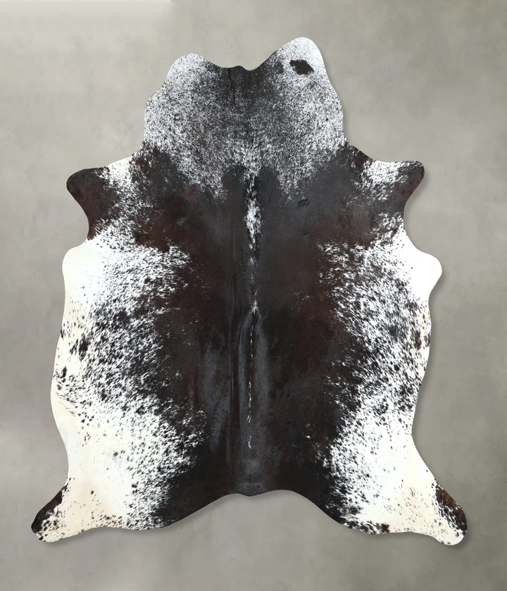 Salt and Pepper Black X-Large Brazilian Cowhide Rug 6'8"H x 6'1"W #A48295 by Hudson Hides