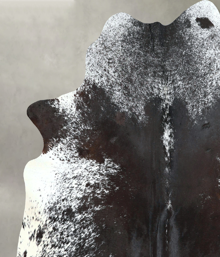 Salt and Pepper Black X-Large Brazilian Cowhide Rug 6'8"H x 6'1"W #A48295 by Hudson Hides