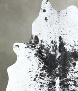Salt and Pepper Black Large Brazilian Cowhide Rug 6'0"H x 5'6"W #A48297 by Hudson Hides