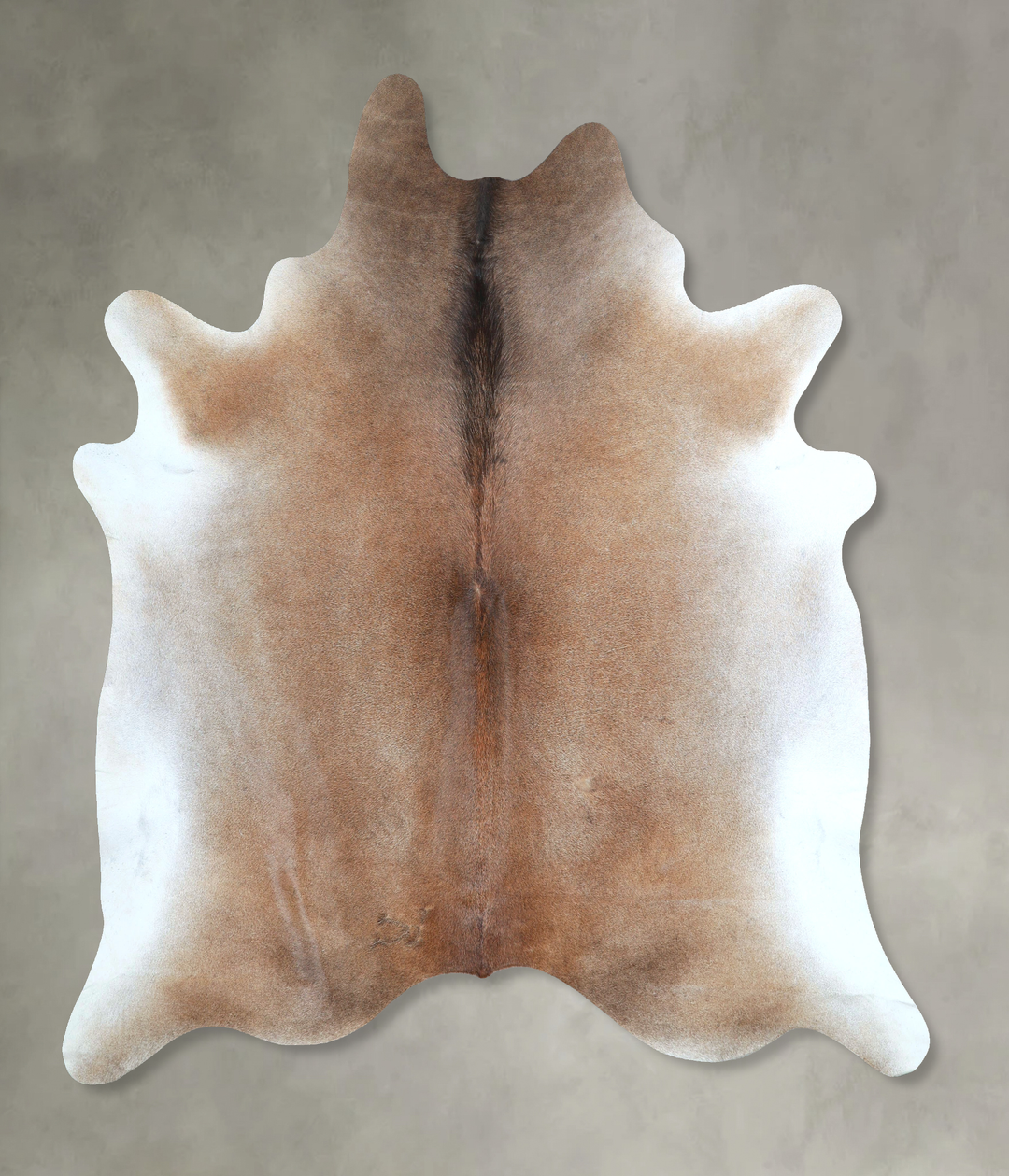 Grey with Beige X-Large Brazilian Cowhide Rug 7'4"H x 6'8"W #A48298 by