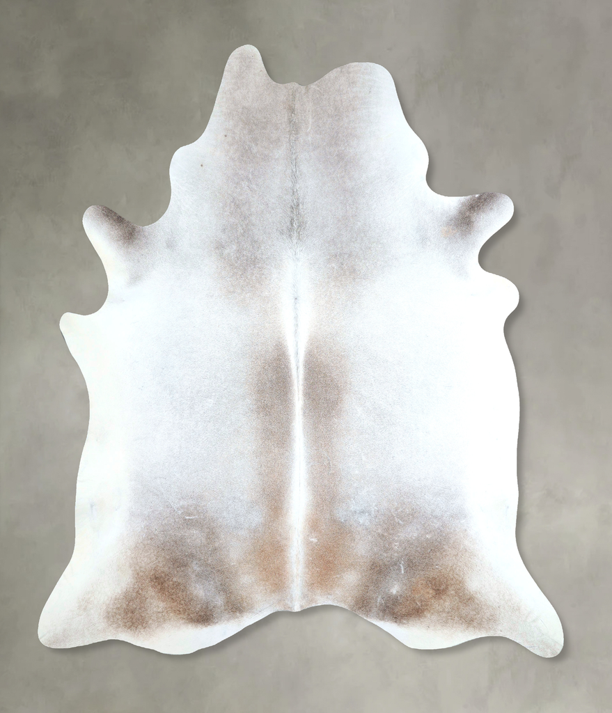 Grey with Beige XX-Large Brazilian Cowhide Rug 7'5"H x 6'10"W #A48299 by Hudson Hides