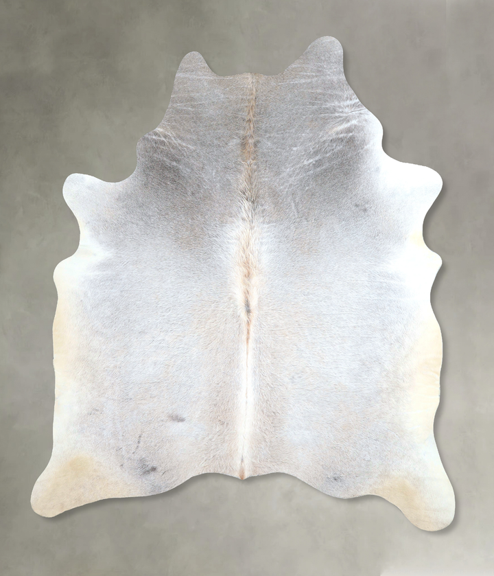 Grey with Beige X-Large Brazilian Cowhide Rug 7'11"H x 6'1"W #A48301 by Hudson Hides