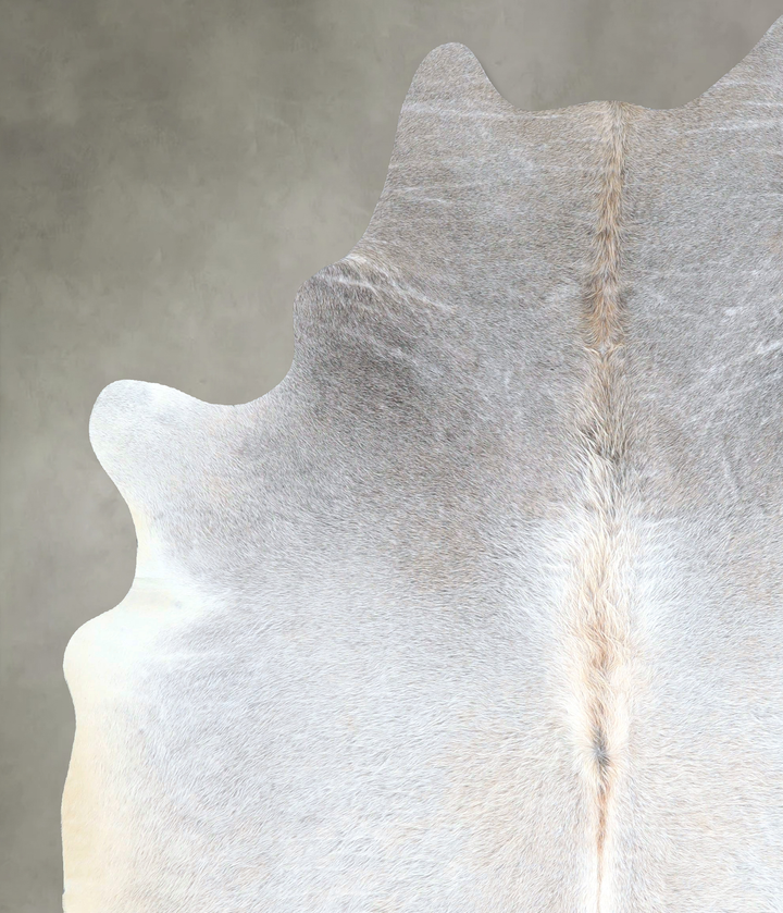 Grey with Beige X-Large Brazilian Cowhide Rug 7'11"H x 6'1"W #A48301 by Hudson Hides