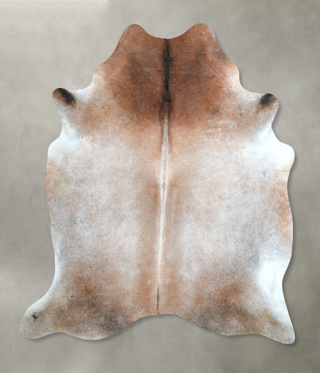 Grey with Beige X-Large Brazilian Cowhide Rug 6'11"H x 6'3"W #A48303 b